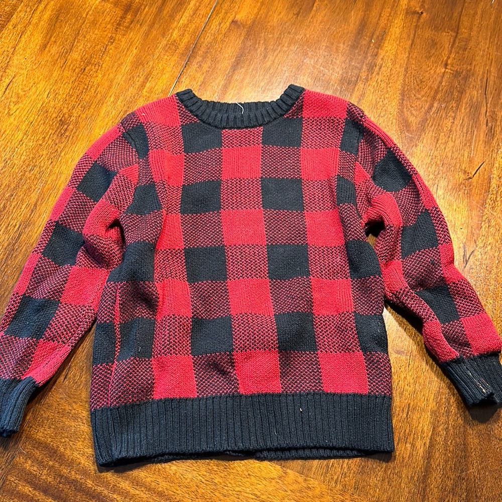 Cat & Jack- Buffalo plaid sweater. 5T
